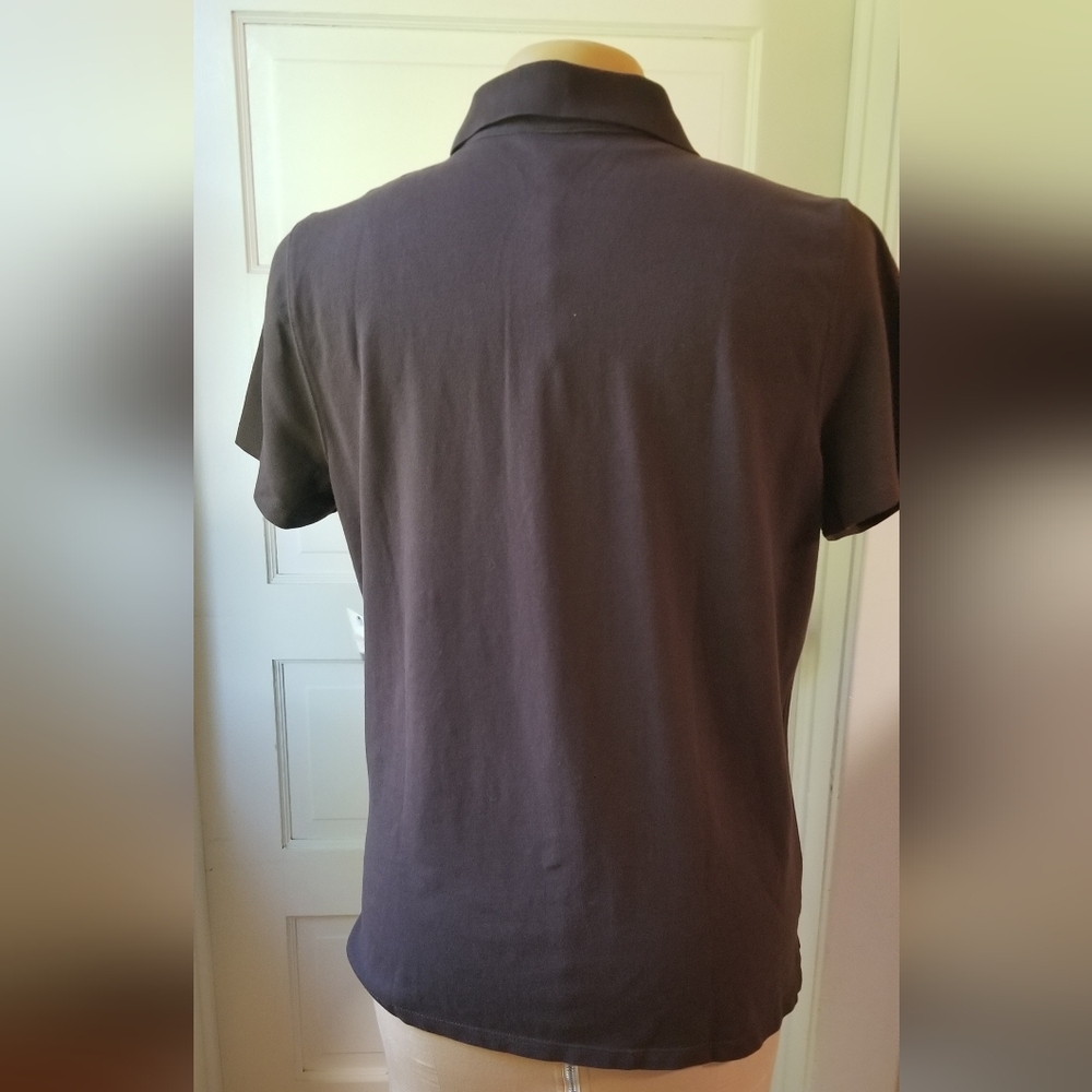 NWT St John's Bay Brown Classic Polo Short Sleeve Shirt Size 1X - Picture 2 of 7